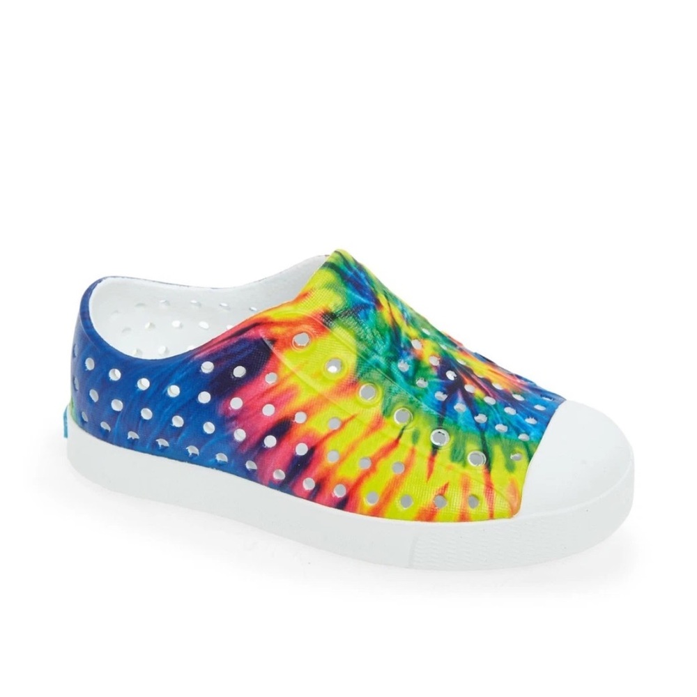 Native Jefferson tie dye rainbow print shoes
